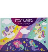 Cartes postales à colorier - Princesses et contes de fées