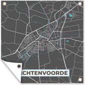 Tuin poster Lichtenvoorde - Plattegrond - Stadskaart - Kaart - 200x200 cm - Tuindoek