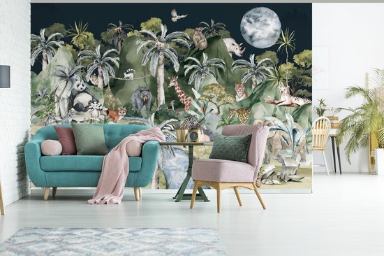 Papier Peint - Papiers Papier peint photo Enfants - Décoration Jungle - Éléphant - Largeur 600 cm x Hauteur 400 cm