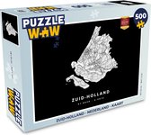 Puzzel Zuid-Holland - Nederland - Kaart - Legpuzzel - Puzzel 500 stukjes