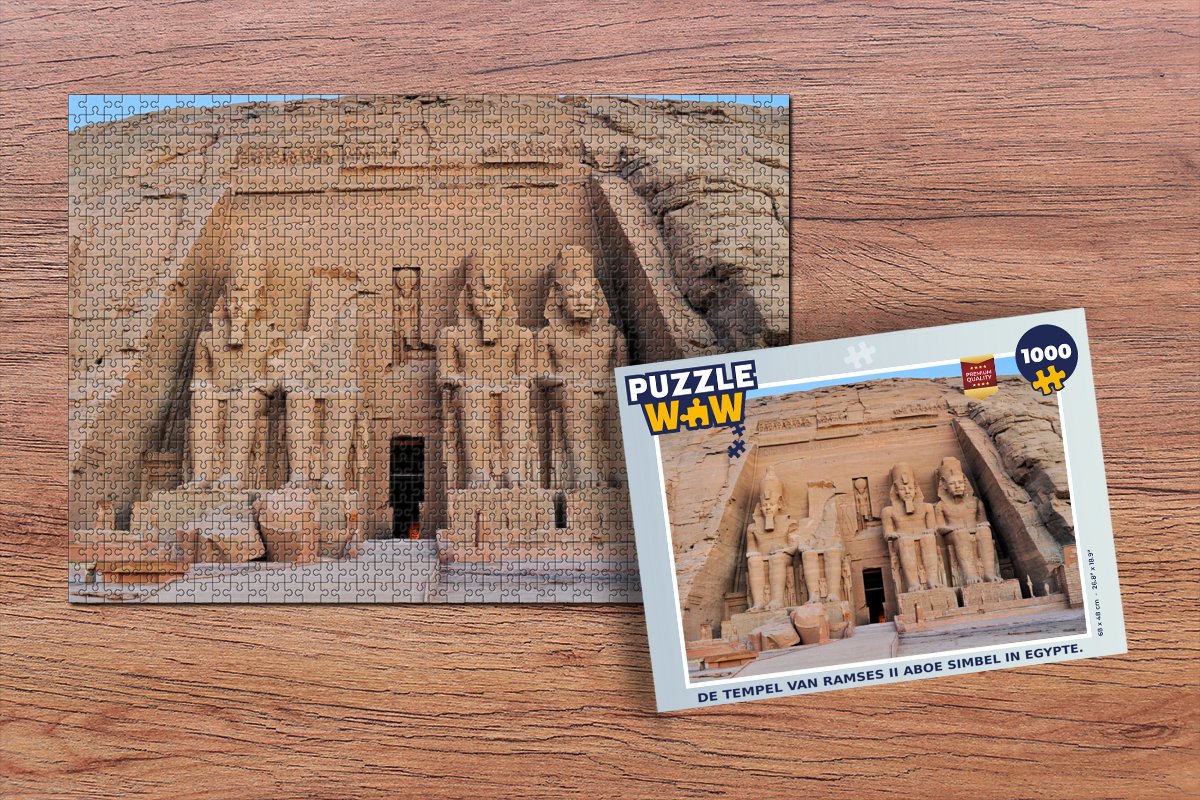 Puzzel De tempel van Ramses II Aboe Simbel in Egypte. - Legpuzzel - Puzzel 1000 stukjes volwassenen - PuzzleWow