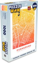 Puzzle Plan de la ville - Purmerend - Nederland - Jaune - Puzzle - Puzzle 1000 pièces adultes - Carte