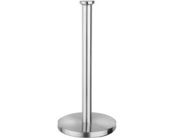 5Five Keukenrolhouder van RVS - 15 x 32 cm - Keuken artikelen - Keukenpapier/keukenrol - zilver