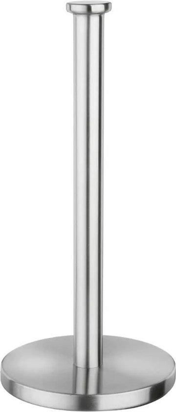 5Five Keukenrolhouder van RVS - 15 x 32 cm - Keuken artikelen - Keukenpapier/keukenrol - zilver