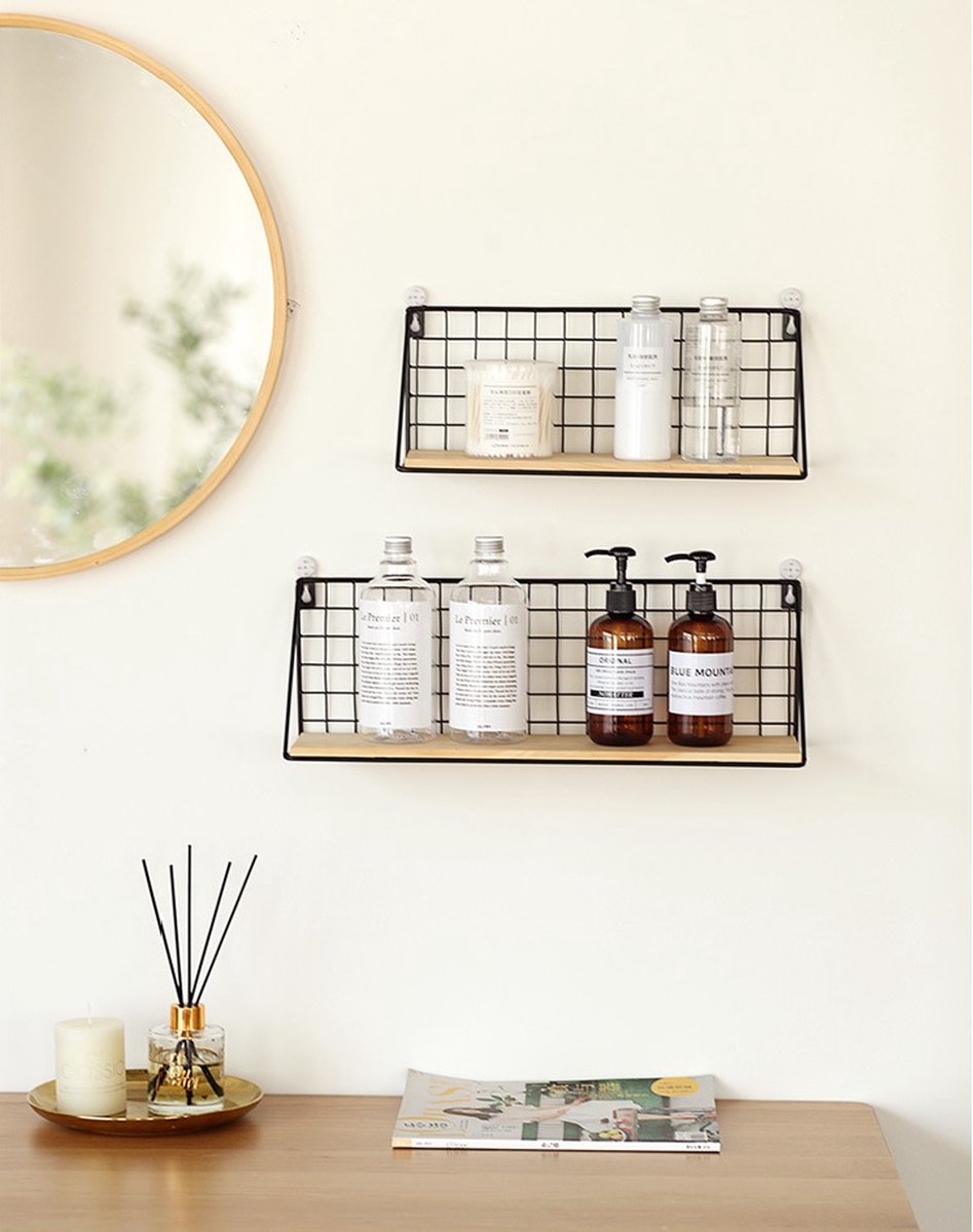 Walasis Zwarte wandplank van metaal voor de woonkamer: set van 3 vierkante planken, moderne wanddecoratie, planken voor muren, wandplank voor slaapkamer, badkamer, hoek Walasis Zwarte wandplank van metaal voor de woonkamer: set van 3 vierkante planken, moderne wanddecoratie, planken voor muren, wandplank voor slaapkamer, badkamer, hoek