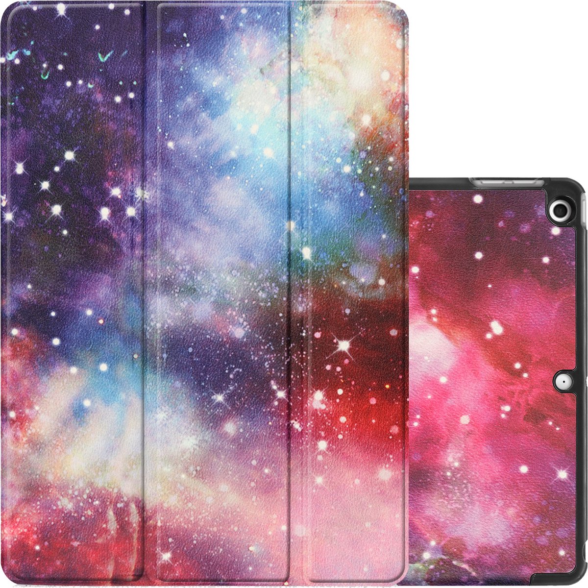 Hoesje Geschikt voor iPad 10.2 2020 Hoesje Case Hard Cover Hoes Book Case - Galaxy