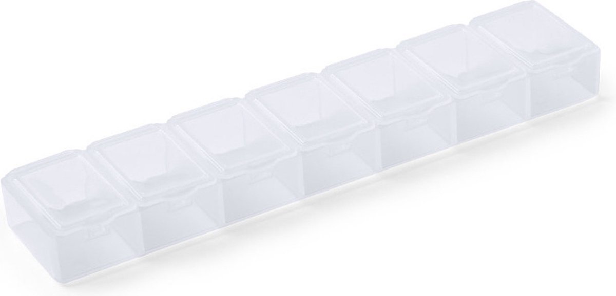 Goedkoopste Medicijnen doos/pillendoos 7 daags - transparant 15 cm - Drogisterij/persoonlijke verzorging accessoires