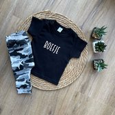 T-shirt baby en dreumes - Boefje - Zwart - Maat 68