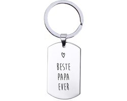 Sleutelhanger RVS - Beste Papa Ever