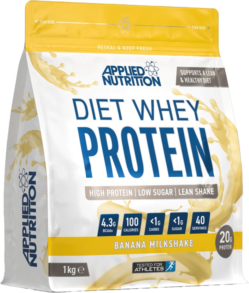 Applied Nutrition - Diet Whey (Banana Milkshake - 1000 gram) - Whey Protein - Eiwitpoeder - Eiwitshake
