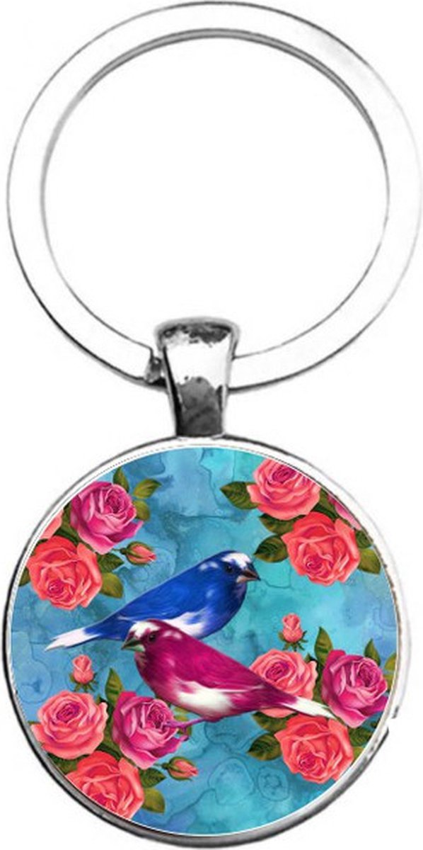 Sleutelhanger Glas - Vogels