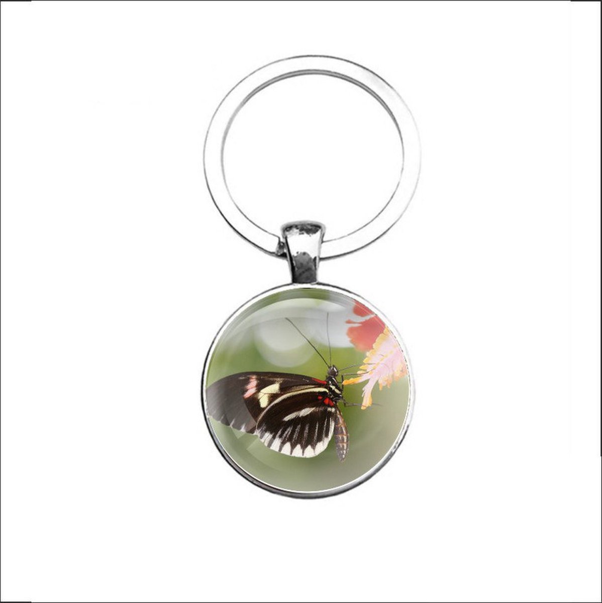 Sleutelhanger Glas - Vlinder