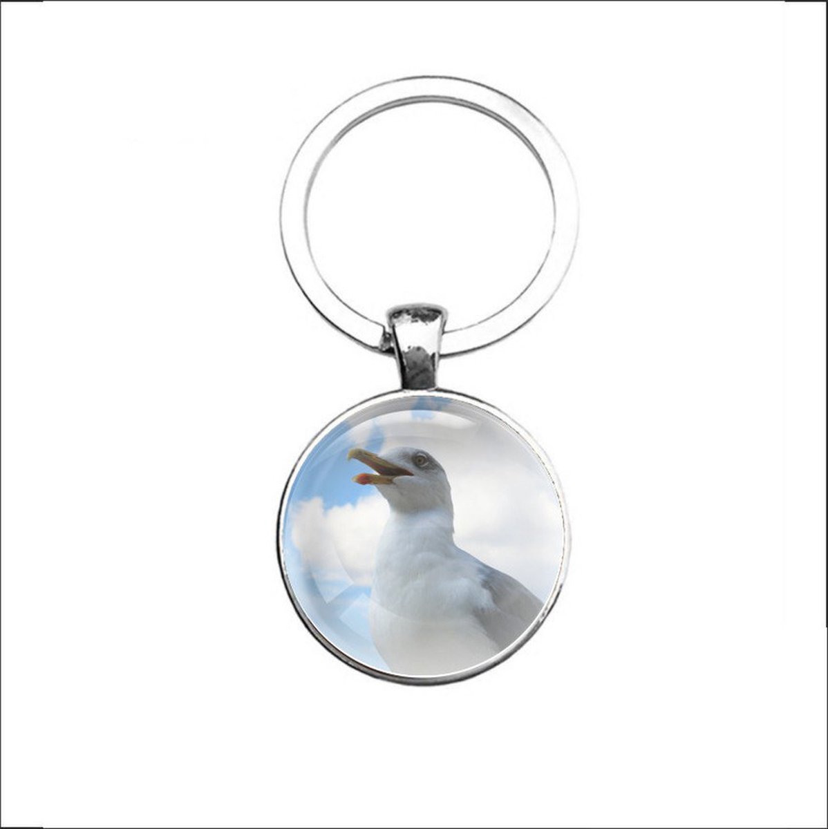 Sleutelhanger Glas - Meeuw