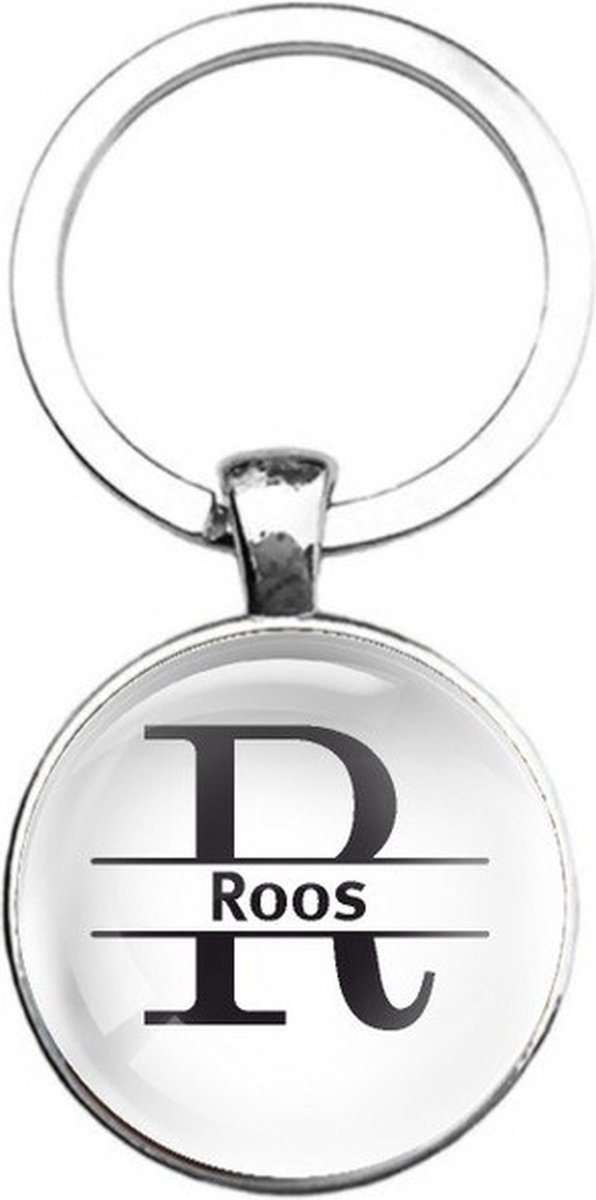 Sleutelhanger Glas - Roos
