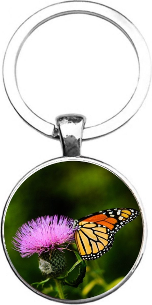 Sleutelhanger Glas - Vlinder