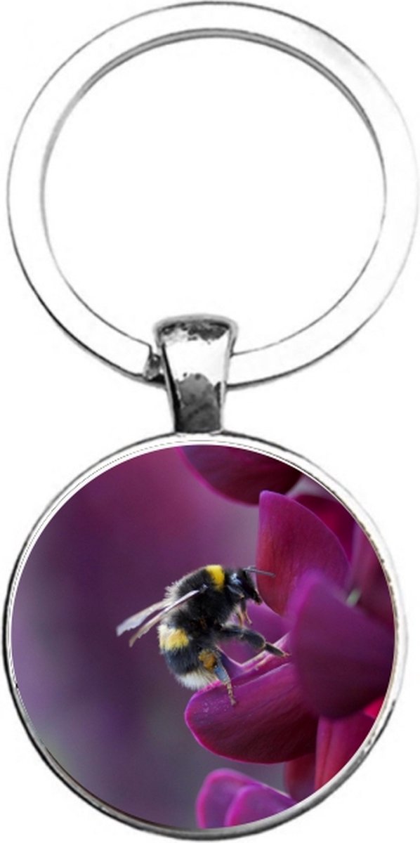 Sleutelhanger Glas - Bij