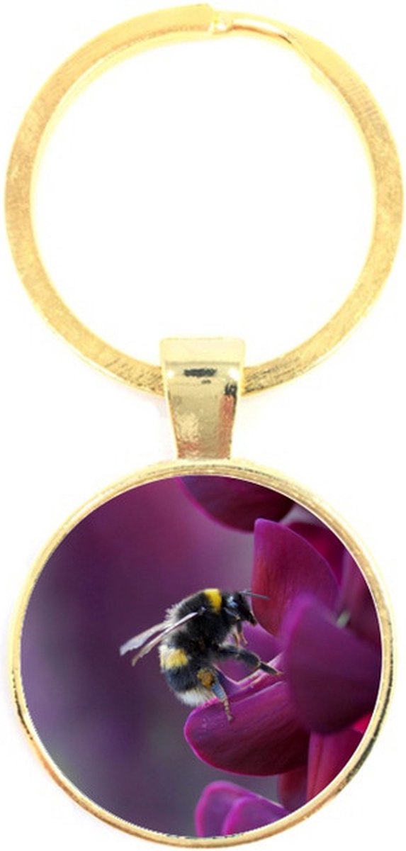 Sleutelhanger Glas - Bij