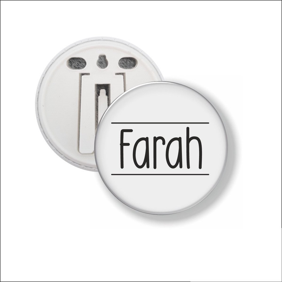 Button Met Clip 58 MM - Farah