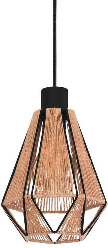 EGLO Adwickle Hanglamp - E27 - 17 cm - Zwart/Bruin