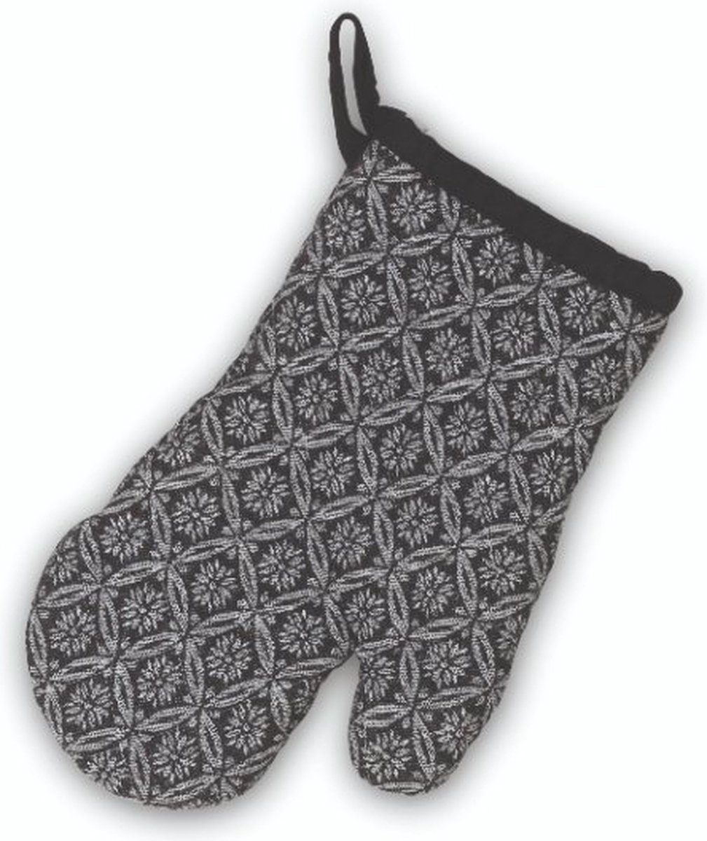 Ovenhandschoen, Zwart/Wit Patroon - Kela | Gianna