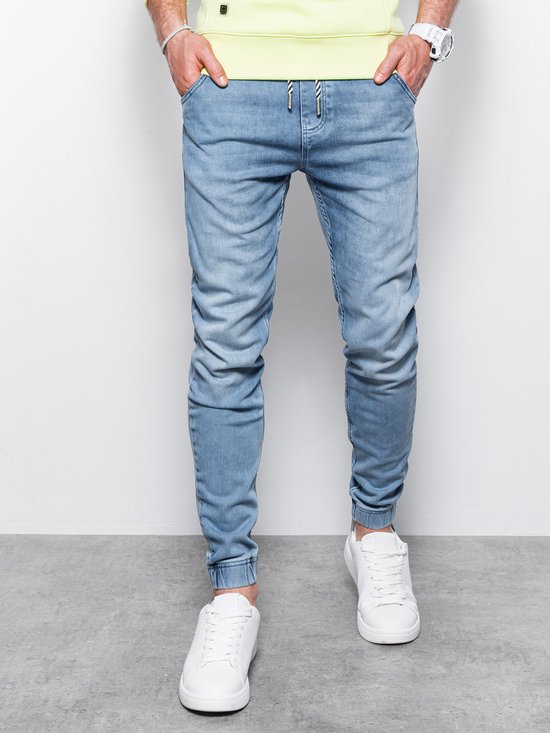 Pantalon de jogging jeans homme P907 - bleu clair