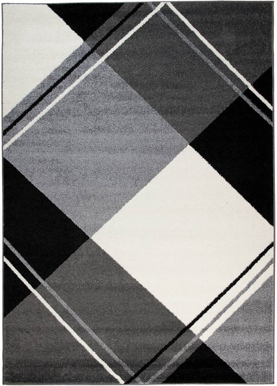 Tapiso Jawa Tapis Grijs Géométrique Salon Tapis Taille - 200x290