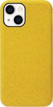 ADEL Tarwe Stro TPU Back Cover Softcase Hoesje Geschikt voor iPhone 14 - Duurzaam Afbreekbaar Milieuvriendelijk Geel