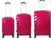 Kofferset 3 delig - Reiskoffers met TSA slot en op wielen - Messina - Rood - Travelsuitcase
