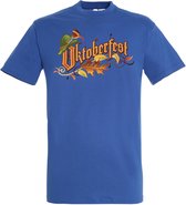 T-shirt Oktoberfest hoed | Oktoberfest dames heren | Tiroler outfit | Carnavalskleding dames heren | Blauw | maat XS