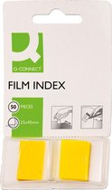 Q-CONNECT index, ft 25 x 45 mm, 50 tabs, geel 12 stuks