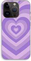 Case Company® - Hoesje geschikt voor iPhone 14 Pro hoesje - Hart Paars - Soft Cover Telefoonhoesje - Bescherming aan alle Kanten en Schermrand