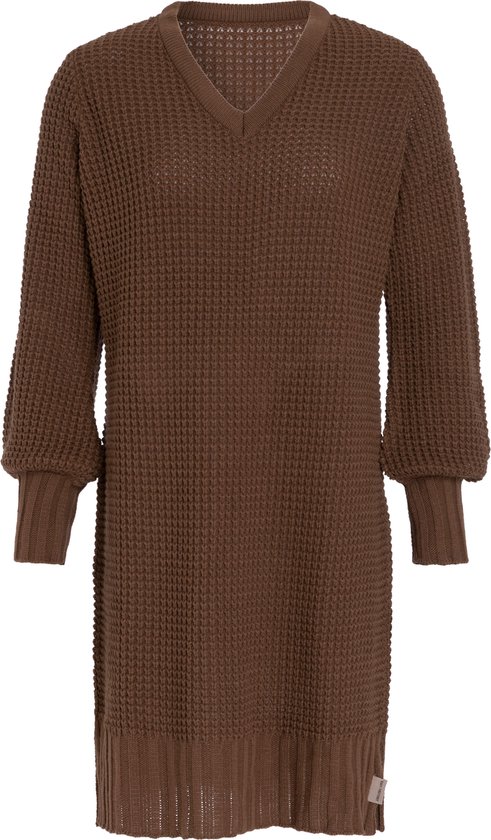 Knit Factory Robin Robe tricotée pour femme - Tabac - 36/38