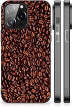 Telefoon Hoesje iPhone 14 Pro Max Hoesje met Zwarte rand Koffiebonen