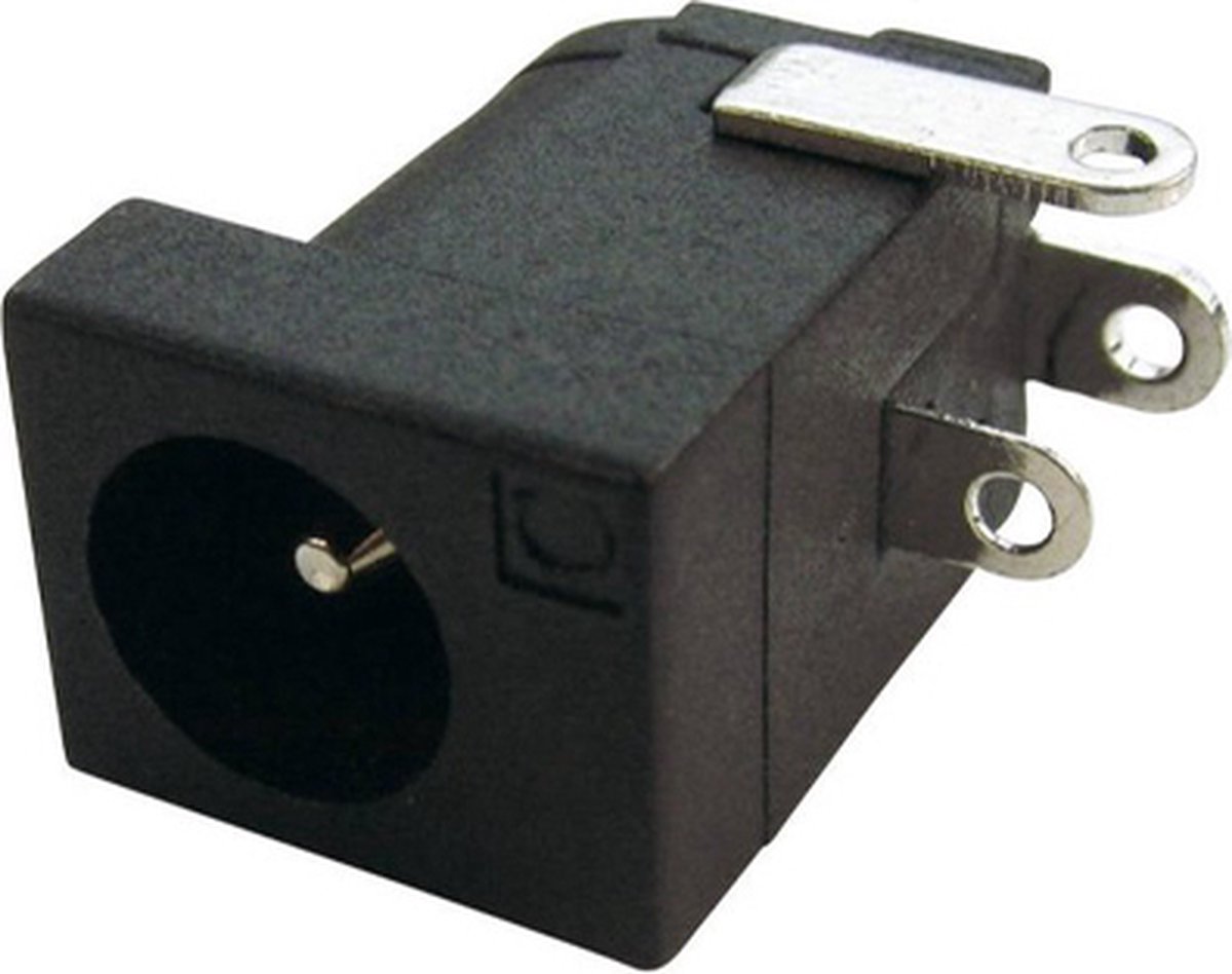 DC Voeding Chassis - 5.5x2.1mm - Zwart - Per 5 stuk(s)