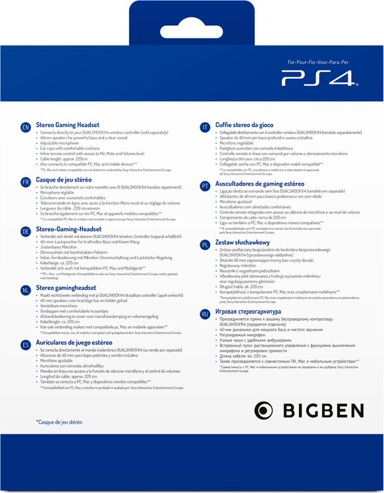 Bigben Stereo Gaming Headset V3 - PS5 & PS4 - Camo
