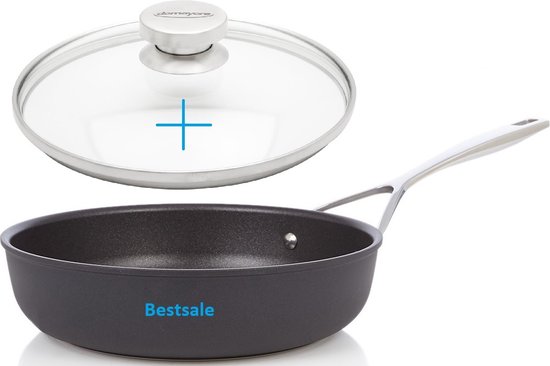 Demeyere Alu Pro hoge bakpan 24cm m/glasdeksel