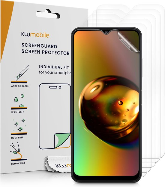 kwmobile 6x protecteur d'écran pour Samsung Galaxy A22 5G - film de protection pour smartphone