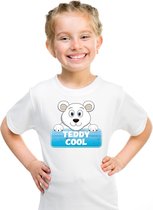 Teddy Cool de ijsbeer t-shirt wit voor kinderen - unisex - ijsberen shirt - kinderkleding / kleding 110/116