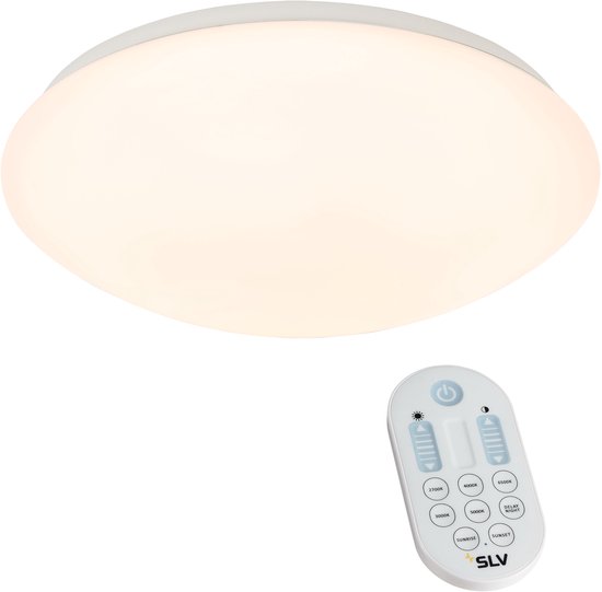 Plafonnier LED 48 cm avec télécommande - Couleur lumière et quantité dimmable - Applique