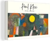 Canvas - Canvas schilderij - Paul Klee - Volle maan - Kunst - Schilderij - Oude meesters - Muurdecoratie - Canvasdoek - Kleurrijk - 180x120 cm