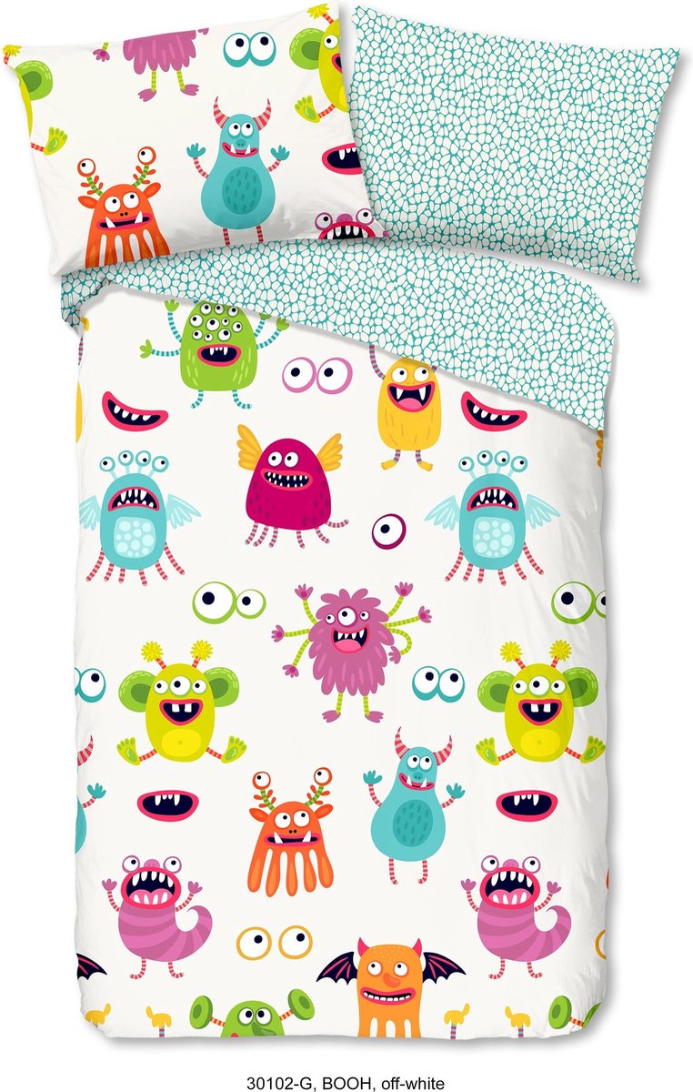 Good Morning dekbedovertrek monsters - Multi - 100% Katoen renforce