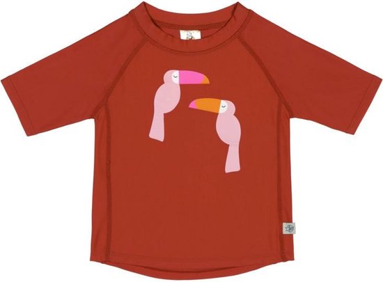 Lässig - UV-Shirt met korte mouwen voor kinderen - Toekan - Bruin - maat 62-68cm
