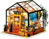 miniatuur 3d broeikas knutselsets Poppenhuis met meubels en accessoires Educatief speelgoed voor meisjes (Tuinhuis)