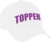 Topper verkleed pet wit - dames en heren - Toppers