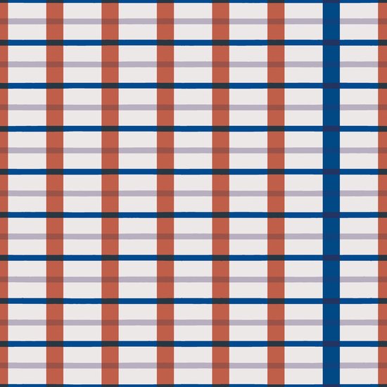 Mistral Home - Dekbedovertrek - Duurzaam - 100% katoen - Cassan - Blauw, wit, rood