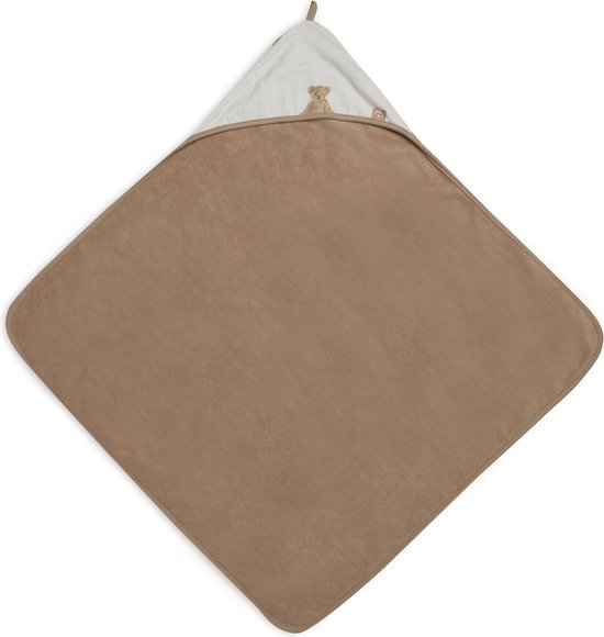 Jollein – Badcape Teddy Bear – Meerkleurig – 100% Badstof Katoen – Baby Handdoek met Badcape, Omslagdoek, Badponcho – 75×75 cm