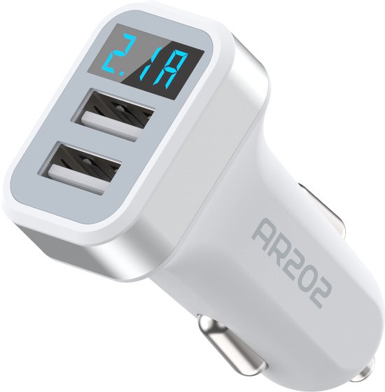 Usams US-CC167 Autolader 60W Met USB-C, USB-A Poorten en USB-C Kabel - Zwart