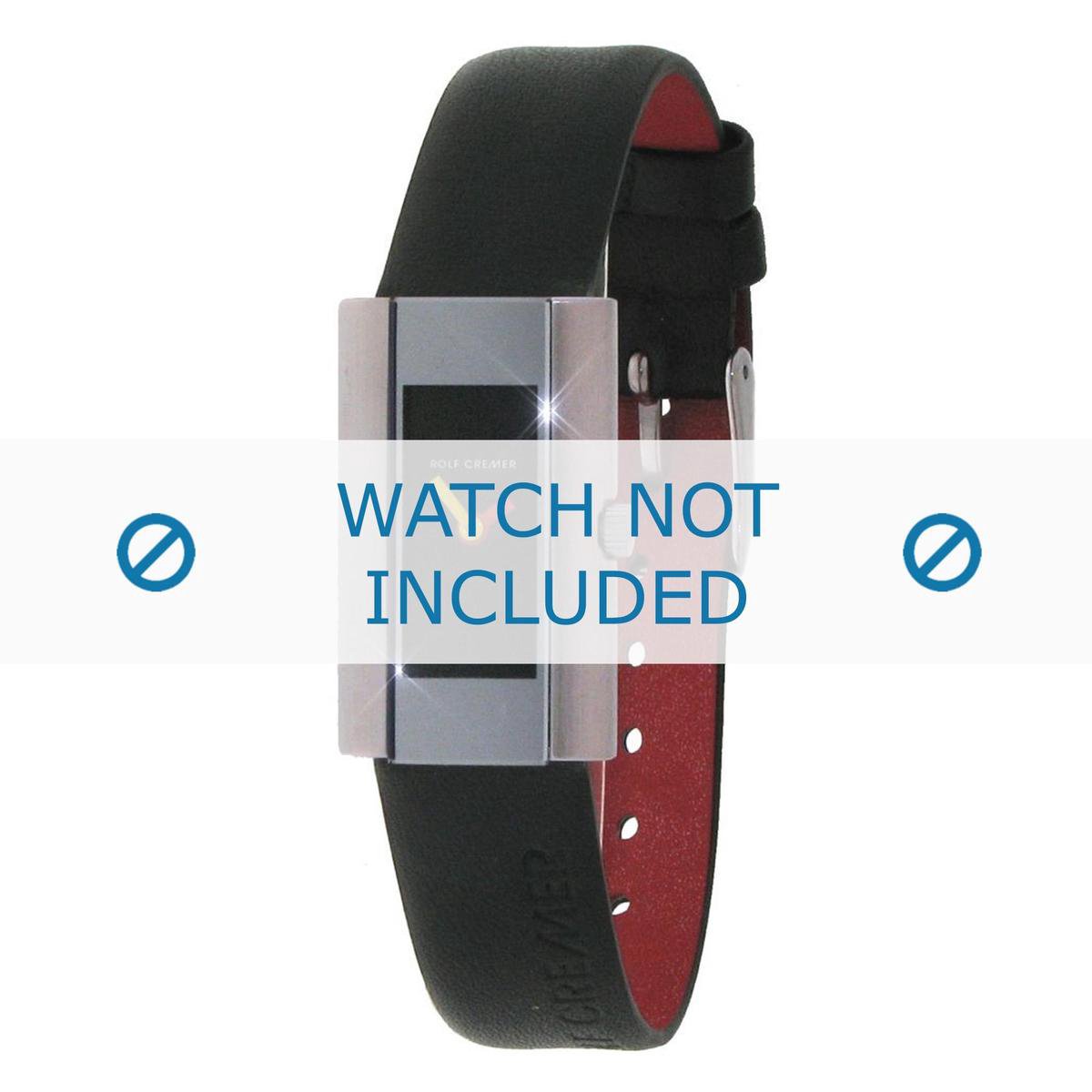Rolf Cremer horlogeband 500908 / 500202 Leder Zwart 14mm | bol