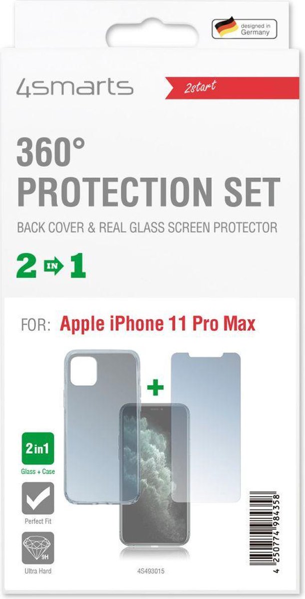 4smarts 360° Protection Cover Apple iPhone 11 Pro Max Transparant