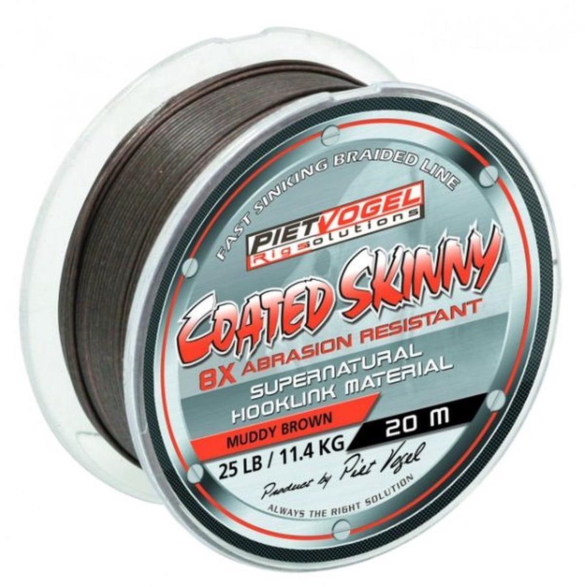 Rigsolutions Coated Skinny gecoat onderlijnmateriaal voor karperrigs Dark Grey